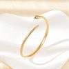 304 Stainless Steel Cuff Bangles for Women BJEW-B120-01G-03-3