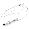 304 Stainless Steel Cable Chain Breathing Necklaces NJEW-M050-01P-4