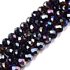 Electroplate Glass Beads Strands EGLA-A044-T6mm-B15-1
