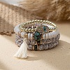 Bohemian Glass Beaded Stretch Bracelet Sets QN1212-12-1