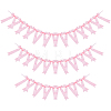 3Pcs 3 Styles Polyester Bowknot Hanging Banner OFST-ME0001-03-1