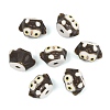 Cute Hand Painted Mini Owl Porcelain Beads PORC-F014-01B-1