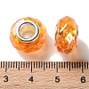 Shell Transparent Brass Cores Acrylic European Beads OACR-M024-08S-05-3