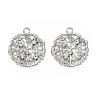 Alloy Rhinestone Pendants Round Charms RB-CBA7D90-04P-A-1
