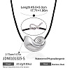 Ocean 304 Stainless Steel Conch Shell Shape Pendant Black Nylon Cord Necklaces for Women WG8D41C-02-2