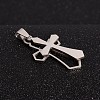 Tarnish Resistant 201 Stainless Steel Cross Split Pendants STAS-I032-013-2