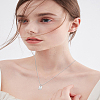 1Pc Stainless Steel Letter Rectangle Pendant Necklaces NJEW-LP0001-34T-P-4