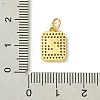 Rack Plating Brass Micro Pave Clear Cubic Zirconia Charms KK-G501-01Z-G-3