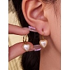 Valentine's Day 304 Stainless Steel Leverback Earrings EJEW-D358-03G-1