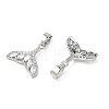 Brass Micro Pave Clear Cubic Zirconia Pendants KK-A299-04P-2
