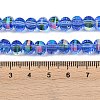 Electroplate Transparent Glass Beads Strands EGLA-B011-08A-AB08-4