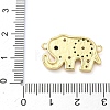 Brass Pave Colorful Cubic Zirconia Elephant Links Connector Charms KK-A282-13G-3