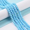 Electroplate Opaque Solid Color Glass Beads Strands EGLA-A034-P1mm-L11-4
