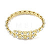 Brass Crystal Rhinestone Bangles for Women BJEW-H609-01G-2