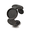 Spiral 304 Stainless Steel Cuff Ring Components STAS-P454-02B-B-1
