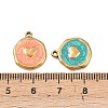 304 Stainless Steel Enamel Pendants STAS-P425-01G-17-3