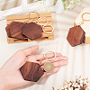 Walnut Wood Pendant Keychains KEYC-TAC0034-06C-7