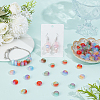 70Pcs 7 Colors Triple Color Resin European Beads RESI-PA0001-56-4