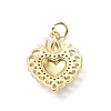 Eco-Friendly Rack Plating Brass Micro Pave Cubic Zirconia Pendants KK-F845-33G-03-2