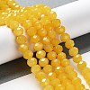 Baking Painted Imitation Jade Glass Bead Strands DGLA-A034-J6MM-A30-2