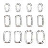 12Pcs 4 Styles Brass Spring Gate Rings KK-HS0002-19-1