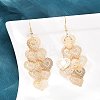 Brass Dangle Earrings EJEW-B157-02A-G-1