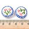 Flower Theme Handmade Porcelain Beads LAMP-D303-06C-02-4