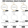 12Pcs 6 Styles 304 Stainless Steel Paperclip Chain Satellite Chain Bracelet Making BJEW-SP0001-28-2