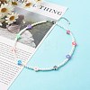 Glass Pearl Round Beaded Necklaces for Kid NJEW-JN03607-2