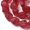 Transparent Frosted Glass Beads Strands X-FGLA-S001-02H-3