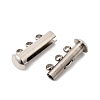 304 Stainless Steel Slide Lock Clasps STAS-F350-01B-P-2