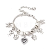 European Style Alloy & Brass Charm Bracelets BJEW-JB13264-2