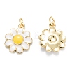 Brass Enamel Pendants KK-M220-04G-B-2