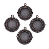 Tibetan Style Alloy Pendant Cabochon Settings TIBE-T003-08R-NR-1
