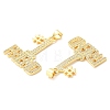 Rack Plating Brass Micro Pave Cubic Zirconia Pendants KK-A185-15G-3