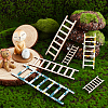 60Pcs 4 Style Miniature Unfinished Wood Ladder FIND-FH0004-96-2