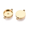 304 Stainless Steel Connector Cabochon Settings STAS-Q113-33B-G-2