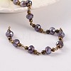 Handmade Glass Beaded Chains for Necklaces Bracelets Making AJEW-JB00187-02-1