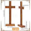 Easter Wood Cross Figurines Ornaments DJEW-WH0063-67C-2