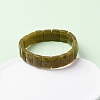 Rectangle Natural Lemon Jade Beads Stretch Bracelets for Women Men BJEW-Z149-01H-2