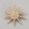 Alloy Rhinestone Lapel Pins for Clothes JEWB-WH0056-005G-1