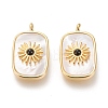 Natural White Shell Pendants KK-P184-01B-02G-1