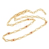5MM Brass Pave Cubic Zirconia Oval Link Chain Necklaces NJEW-D324-01G-04-3
