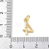 Brass Micro Pave Clear Cubic Zirconia Charms KK-P339-27G-04-3