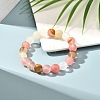 Colorful Tigerskin Glass Round Beads Stretch Bracelet for Teen Girl Women BJEW-JB06939-03-2