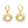 Sun Brass Hoop Earrings EJEW-H180-30D-G-2