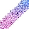 Gradient Color Baking Paint Glass Bead Strands X1-DGLA-A039-T6mm-A019-4