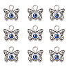 30Pcs Tibetan Style Alloy & Evil Eye Resin Pendants PALLOY-CJ0002-73-1