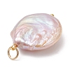 Natural Baroque Pearl Keshi Pearl Pendants PALLOY-JF04629-01-5