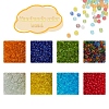 8 Colors Glass Seed Beads SEED-YW0001-55-2